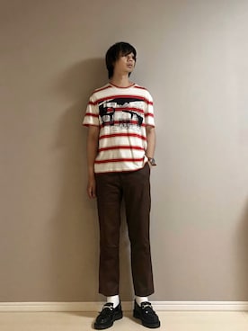 「COWDEN（カウデン）のアイテム」を使った、Honeyさん（メンズ・176cm）の夏コーディネート