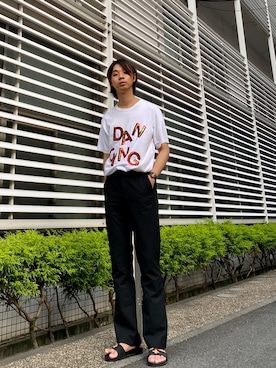 「FACTOTUM（ファクトタム）のアイテム（パンツ）」を使った、Honeyさん（メンズ・176cm）の夏コーディネート