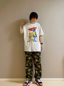 「PUMA（プーマ）のアイテム」を使った、Honeyさん（メンズ・176cm）の夏コーディネート