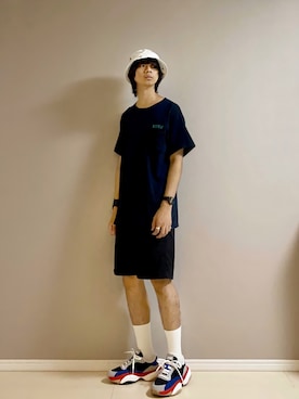 「PUMA（プーマ）のアイテム」を使った、Honeyさん（メンズ・176cm）の夏コーディネート