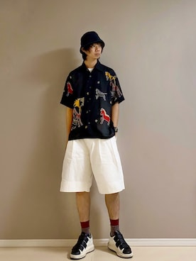 「Alexander McQueen（アレキサンダーマックイーン）のアイテム（スニーカー）」を使った、Honeyさん（メンズ・176cm）の秋コーディネート