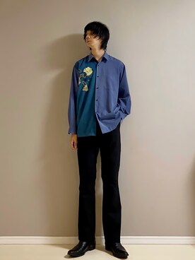 「ato（アトウ）のアイテム」を使った、Honeyさん（メンズ・176cm）の秋コーディネート