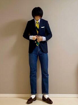 「GUCCI」｜「アイテム（その他シューズ）」を使った、Honeyさん（メンズ・176cm）の秋コーディネート