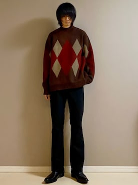 「ato（アトウ）のアイテム」を使った、Honeyさん（メンズ・176cm）の秋コーディネート