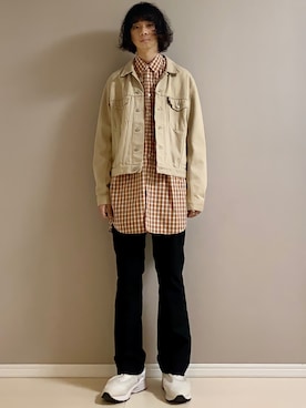 「FACTOTUM（ファクトタム）のアイテム（パンツ）」を使った、Honeyさん（メンズ・176cm）の春コーディネート