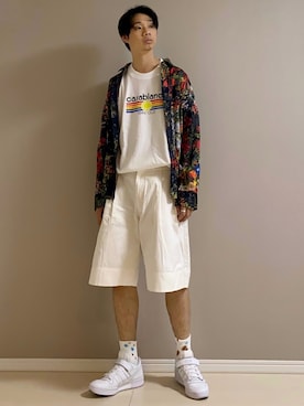 Adidas アディダス メンズ のスニーカー ホワイト 白色系 ブランドロゴ コーディネート Zozotown