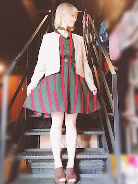「CECIL McBEE（セシルマクビー）のアイテム（ライダースジャケット）」を使った、Girls Fashion Collectionさん（レディース・157cm）の春コーディネート