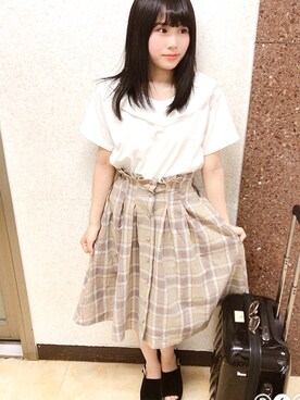 Girls Fashion Collectionさんの「夏のチェック&無地スカート」を使ったコーディネート