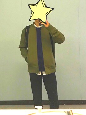 yukiさんの「エクストラファインメリノクルーネックセーター（長袖）」を使ったコーディネート