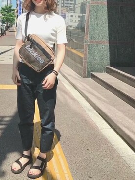 「MARC JACOBS（マークジェイコブス）のアイテム（ヘアゴム）」を使った、ぽちさん（レディース・161cm）の夏コーディネート