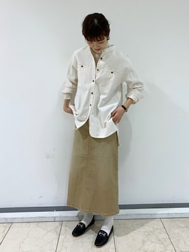 「トレンドファッション」｜「アイテム（ローファー）」を使った、mayuさん（レディース・162cm）の冬コーディネート