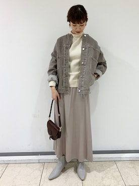 「トレンドファッション」｜「アイテム（ブルゾン）」を使った、mayuさん（レディース・162cm）の冬コーディネート