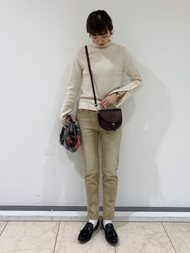 「フレンチカジュアル」｜mayuさん（レディース・162cm）の冬コーディネート