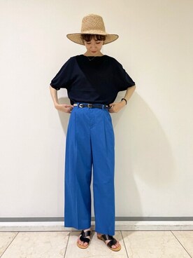 「アイテム（タンクトップ、グレー系）」を使った、mayuさん（レディース・162cm）の夏コーディネート