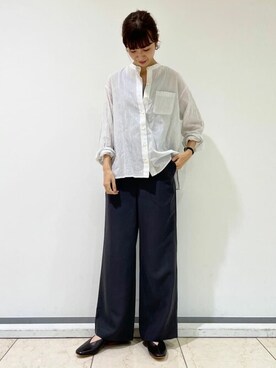 「アイテム（タンクトップ、グレー系）」を使った、mayuさん（レディース・162cm）の夏コーディネート