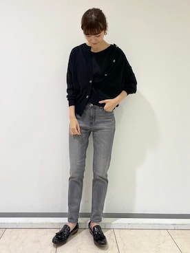 「human woman（ヒューマンウーマン）の≪arrive 5e≫デニムパンツ（デニムパンツ）」を使った、mayuさん（レディース・162cm）の夏コーディネート