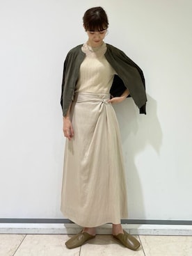 「アースカラー」｜「アイテム（ブルゾン）」を使った、mayuさん（レディース・162cm）の秋コーディネート