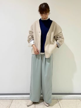 「human woman（ヒューマンウーマン）の◆ポリエステルキモウピケパンツ（その他パンツ）」を使った、mayuさん（レディース・162cm）の秋コーディネート