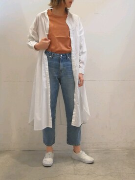「アイテム（シャツワンピース）」を使った、伽織さん（レディース・167cm・20代）の春コーディネート