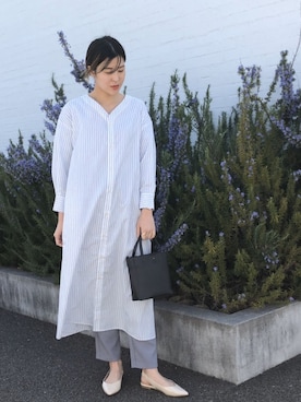 「アイテム（シャツワンピース）」を使った、伽織さん（レディース・167cm・20代）の春コーディネート