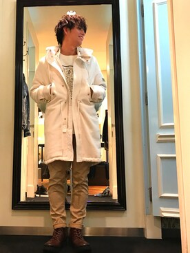 「DIESEL（ディーゼル）のアイテム（その他アウター）」を使った、uekenさん（メンズ・169cm）の秋コーディネート