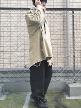 「my beautiful landlet（マイビューティフルランドレット）のアイテム（トレンチコート）」を使った、kaitoさん（メンズ・173cm）の冬コーディネート