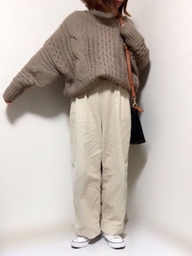 「アイテム（シャツ/ブラウス）」を使った、はる☻さん（レディース・162cm）の冬コーディネート