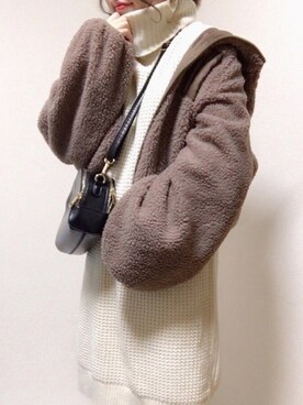 「ハーフムーンバック」｜「アイテム（ブルゾン）」を使った、はる☻さん（レディース・162cm）の秋コーディネート