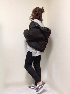 「AS KNOW AS PINKY（アズノゥアズピンキー）のアイテム（ブルゾン）」を使った、はる☻さん（レディース・162cm）の冬コーディネート