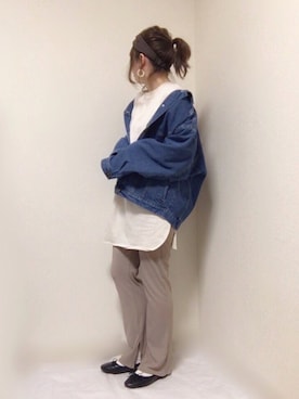 「平成最後のWEARISTAセンバツ」｜「アイテム（デニムジャケット）」を使った、はる☻さん（レディース・162cm）の春コーディネート