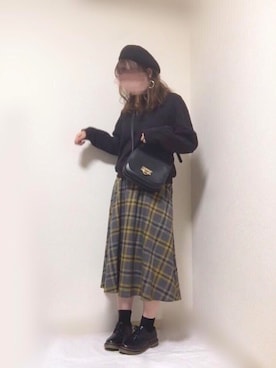 「ベレー帽推奨委員会」｜「アイテム（スウェット）」を使った、はる☻さん（レディース・162cm）の秋コーディネート
