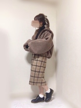 「UNIQLO（ユニクロ）のエクストラファインメリノリブタートルネックセーター（長袖）（ニット/セーター）」を使った、はる☻さん（レディース・162cm）の秋コーディネート