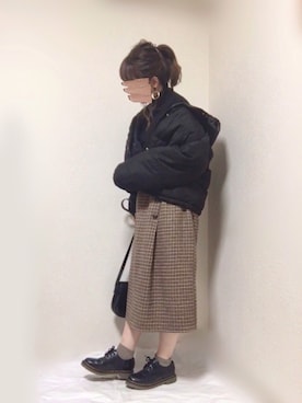 「AS KNOW AS PINKY（アズノゥアズピンキー）のアイテム（ブルゾン）」を使った、はる☻さん（レディース・162cm）の秋コーディネート