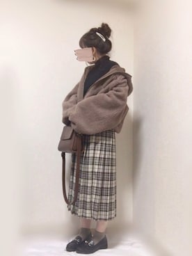 「UNIQLO（ユニクロ）のエクストラファインメリノリブタートルネックセーター（長袖）（ニット/セーター）」を使った、はる☻さん（レディース・162cm）の秋コーディネート