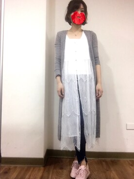「LOVFEE（ラッフィ）のアイテム（ジャケット/アウター）」を使った、Alysaさん（レディース・157cm）の春コーディネート
