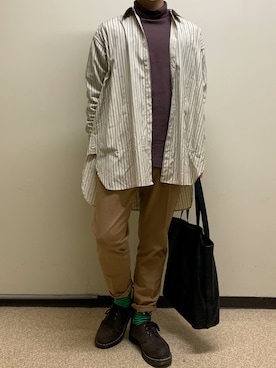 「BLACK LABEL CRESTBRIDGE（ブラックレーベル・クレストブリッジ）のアイテム（トートバッグ）」を使った、ききさん（メンズ・165cm）の春コーディネート