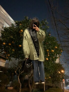「ピスタチオ」｜「アイテム（その他アウター）」を使った、yogurtさん（レディース・160cm）の冬コーディネート