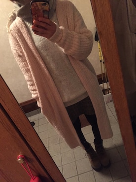 「CLOSE-UP（クローズアップ）のアイテム（パンツ）」を使った、マッシュさん（レディース・163cm）の冬コーディネート