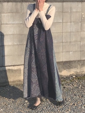 「Y's（ワイズ）のアイテム（ワンピース/ドレス）」を使った、m o m o さん（レディース・172cm）の春コーディネート