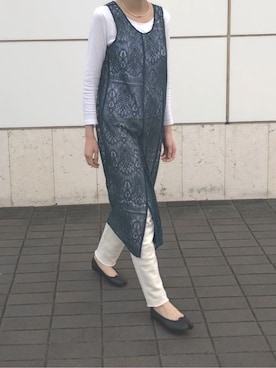 「Y's（ワイズ）のアイテム（ワンピース/ドレス）」を使った、m o m o さん（レディース・172cm）の春コーディネート