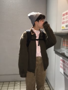 「アイテム（ポロシャツ）」を使った、R   い   nさん（レディース・160cm）の秋コーディネート