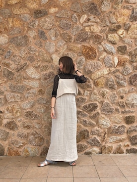 「freada」｜「アイテム（サンダル）」を使った、MIREさん（レディース・156cm）の春コーディネート