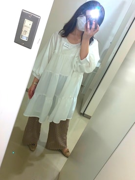 「nice claup」｜「アイテム（チュニック）」を使った、ICHISEさん（レディース・147cm）の秋コーディネート