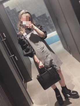 「nice claup」｜「アイテム（ジャンパースカート）」を使った、ICHISEさん（レディース・147cm）の秋コーディネート