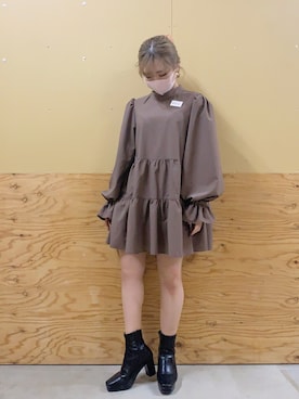 「one after another NICE CLAUP（ワンアフターアナザーナイスクラップ）のアイテム（ブルゾン）」を使った、ICHISEさん（レディース・147cm）の秋コーディネート