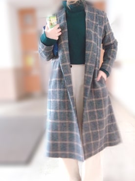 「BACK NUMBER（バックナンバー）のアイテム（チェスターコート）」を使った、あのさんさん（レディース・157cm）の冬コーディネート
