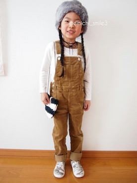「ランドセル」｜「アイテム（サロペット/オーバーオール）」を使った、なちこ＊emiさん（キッズ・110cm）の冬コーディネート