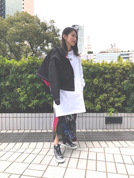 「diesel」｜「アイテム（ジャケット/アウター）」を使った、Yoshiさん（レディース・156cm）の冬コーディネート