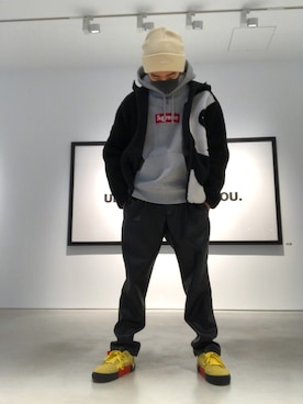 「スニーカー好きと繋がりたい」｜「アイテム（ブルゾン）」を使った、mino826さん（メンズ・170cm）の冬コーディネート