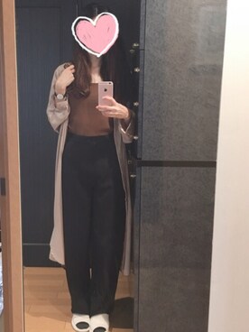 「UNE MANSION（ユヌマンション）のアイテム（シャツワンピース）」を使った、usagiさん（レディース・172cm）の秋コーディネート